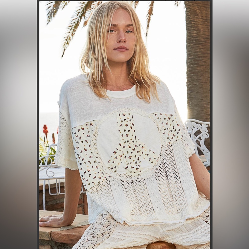 53 ❤️POL crochet peace top - Picture 3 of 6